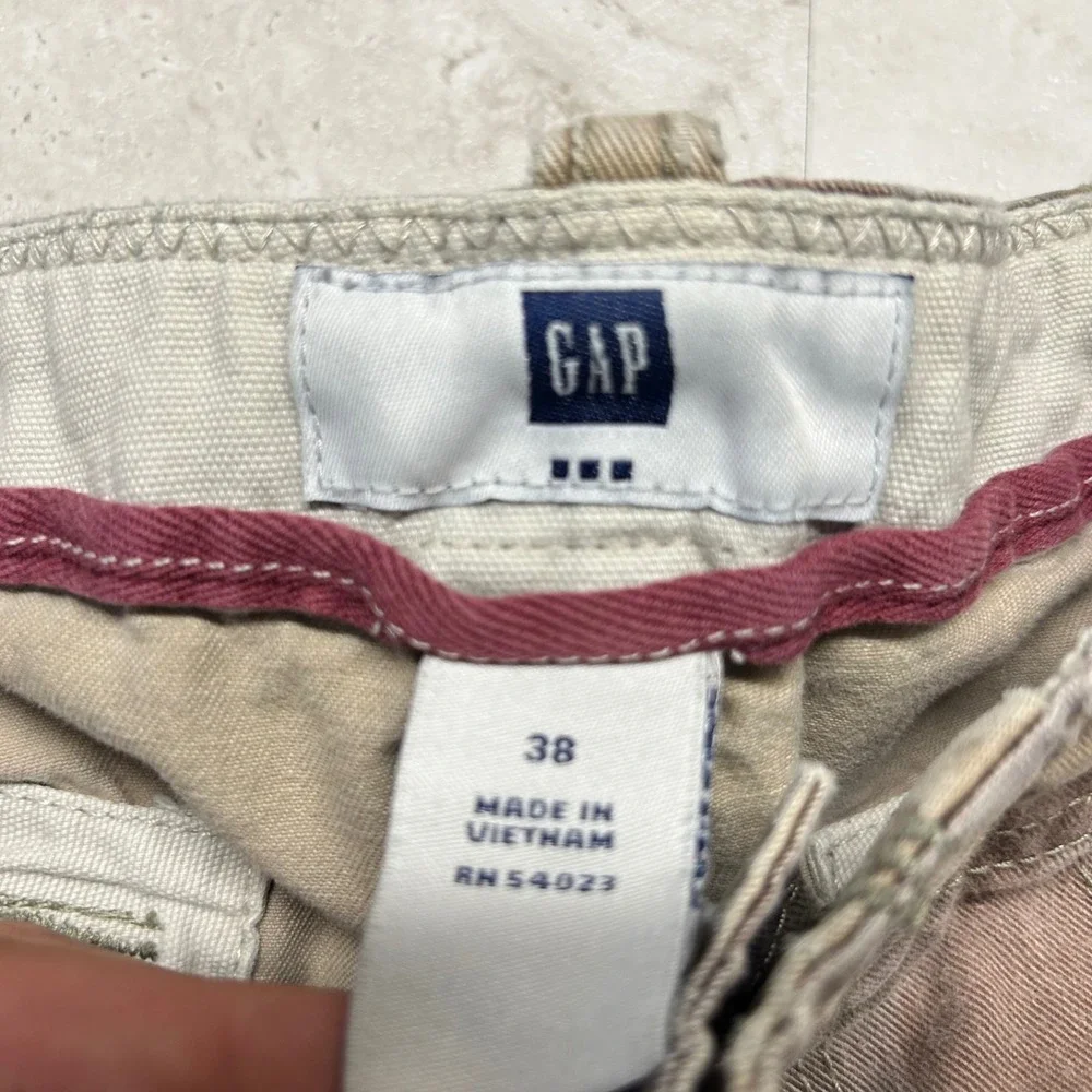 Vintage Y2K Gap Mens 38 Faded Military Surplus Camouflage Cargo Shorts Cotton